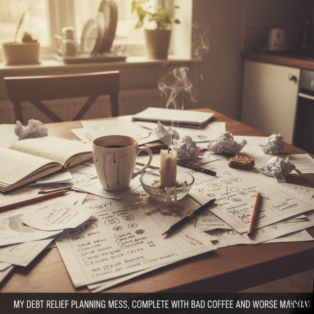 Debt relief planning mess.