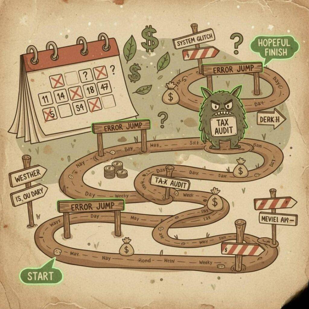 Tax refund timeline with delays and hurdles.
