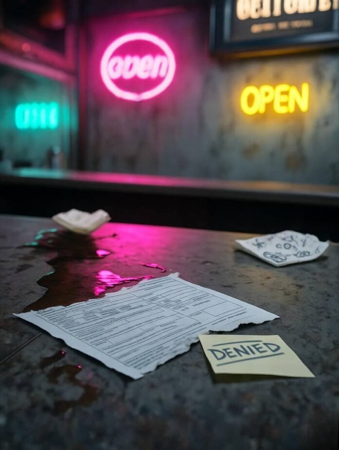 Crumpled rejection letter in hand on busy bus. Crumpled rejection letter in hand on busy bus.