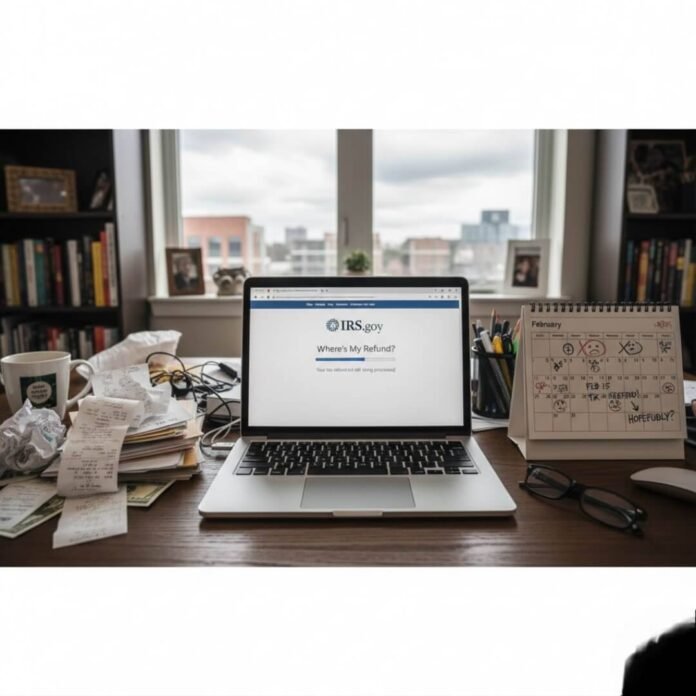 Tax refund wait with everyday chaos.